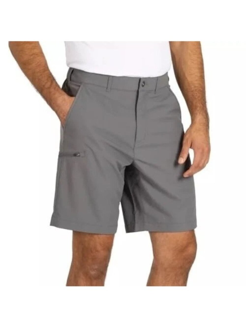 NWT Gerry Tech Shorts Men's 40 Gray Stretch Comfort Waistband UV Protection